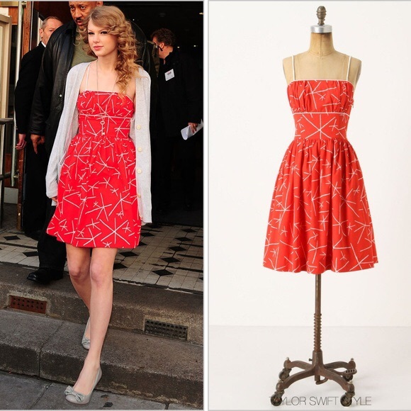 Anthropologie Dresses & Skirts - Anthropologie red/orange dress